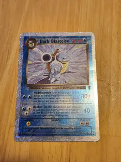 2002 Pokemon Legendary Collection Dark Blastoise 4/110 Reverse Holo Foil Rare - Image 1