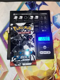 Heavy! 22.80g Pokemon TCG SV 10.5 Black Bolt Booster Pack Sealed! - Image 1