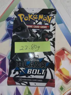 Heavy! 22.80g Pokemon TCG SV 10.5 Black Bolt Booster Pack Sealed! - Image 2