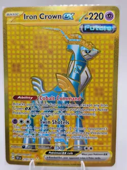 Iron Crown ex Hyper Rare 216/162 Pokemon Temporal Forces NM - Image 1