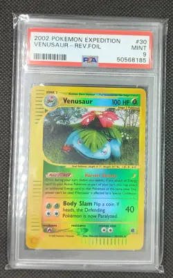Pokemon Venusaur Expedition Reverse Holo Rare #30 PSA 9 Mint - Image 1
