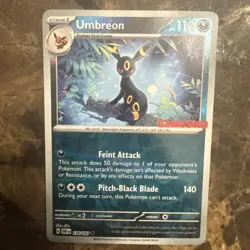 Pokemon TCG SV Promos (Gamestop Stamp) #130/197 Umbreon CREASE - Image 1