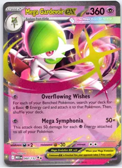 POKEMON TCG MEGA GARDEVOIR EX 060/132 MEG DOUBLE RARE MEGA EVOLUTION POKEMON - Image 1