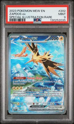 2023 POKEMON MEW EN-151 SPECIAL ILLUSTRATION RARE #202 ZAPDOS EX PSA 9 - Image 1