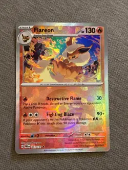Flareon 13/131 Pokemon TCG S&V Prismatic Evolutions Pokeball Rare Holo NM - Image 1