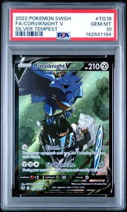 Pokemon Corviknight V & VMAX TG18 & 19/TG30 Sequential Silver Tempest PSA 10 - Image 2