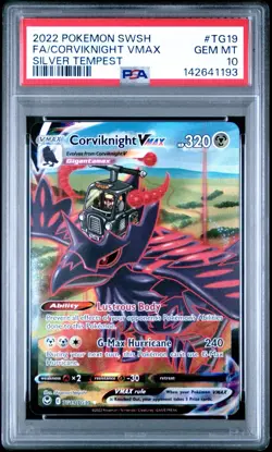Pokemon Corviknight V & VMAX TG18 & 19/TG30 Sequential Silver Tempest PSA 10 - Image 4