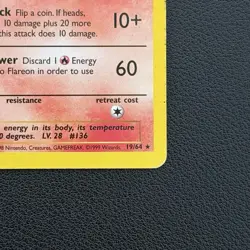 Pokemon TCG Flareon Jungle 19/64 Rare Unlimited - MP - Image 2