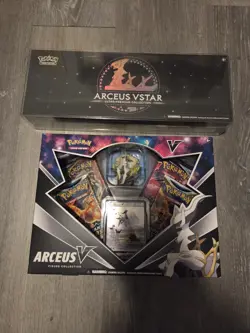 Arceus VSTAR Ultra Premium Collection + Arceus V Figure Collection Boxes Sealed - Image 1