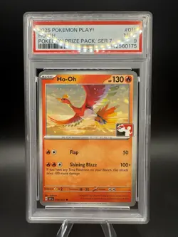 2025 POKEMON PLAY! POKEMON PRIZE PACK: SERIES 7 #019 HO-OH PSA 9 - LOW POP - Image 1