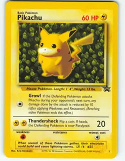 Pikachu - #1 WOTC Black Star Promo - Pokemon TCG - 1999 - Image 1