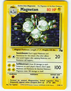 Magneton - Holo - 11/62 Fossil Set - Pokemon TCG - 1999 - Image 1