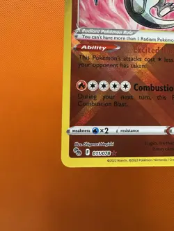 Pokemon TCG Shiny Radiant Charizard 011/078 Rare Pokemon GO NM 2326 - Image 4
