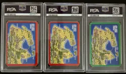 Pokemon Charizard Blastoise Venusaur Town Map Carddass 1996 Bandai PSA Graded - Image 2
