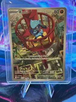 Riolu (010) Me: Mega Evolution Promo Holo 80 HP Accelerating Stab Pokemon Card - Image 1