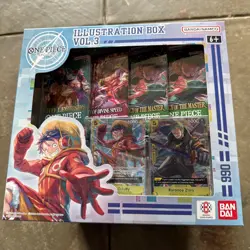 One Piece Card Game Illustration Box Vol. 3 Box IB03, 4 Booster Packs & 2 Promos - Image 1