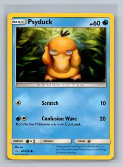 Psyduck Normal Common SM - Cosmic Eclipse SM12 Water 40/236 Pokemon Card TCG - Image 1