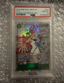 PSA 10 UTA MANGA ONE PIECE CARD EXTRA BOOSTER HEROINES EDITION EB03-061 - Image 2