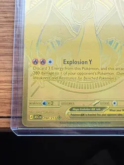 Pokemon Mega Charizard Y EX 294/217 Holo Mega Evolution Fire Card Standard - Image 5