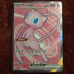 Pokemon Mew ex 193/165 Scarlet & Violet 151 Ultra Rare Full Art Holo EX Card - Image 1
