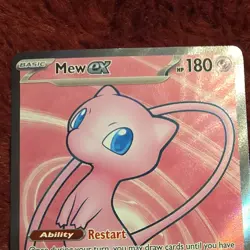 Pokemon Mew ex 193/165 Scarlet & Violet 151 Ultra Rare Full Art Holo EX Card - Image 5