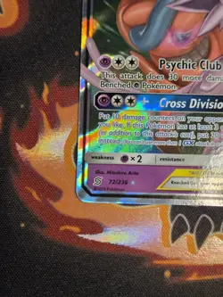 Pokemon Espeon & Deoxys GX TAG TEAM Ultra Rare 72/236 SM-Unified Minds Holo Card - Image 3