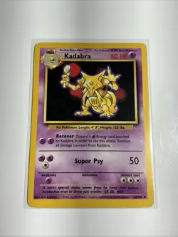Kadabra 032/102 Base Set Regular Pokemon Card TCG - Image 1