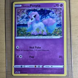 Pokemon Galarian Ponyta SWSH013 Promo Basic 70 HP Sword & Shield TCG Card - Image 1
