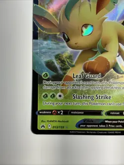 Leafeon V 013/159 Crown Zenith Holo Pokemon TCG Ultra Rare Card - Image 3