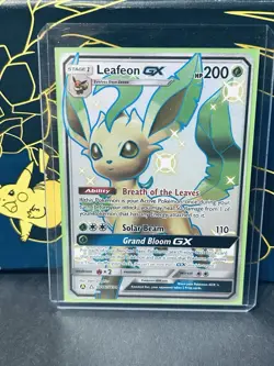 Leafeon GX SV46/SV94 Hidden Fates Shiny Vault Holo Pokemon Card NM - Image 1