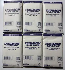 6 Packs Digimon Card Game Store Tournament Kit 2025 Vol. 4 Sealed English - Image 1