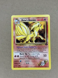 Blaine's Ninetales- 21/132 - Pokemon Gym Challenge Unlimited Rare Card WOTC NM - Image 1