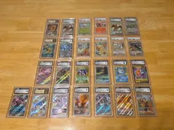 Pokemon CGC/PSA Graded 25 Card Lot. Vintage And Modern Lot Comes With All Shown. - Image 1