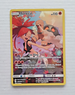 Pokemon TCG Cosmic Eclipse - Torkoal 237/236 Holo Secret Rare Card (2019) LP - Image 1