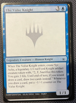 Magic MTG The Value Knight Gavin Verhey's Unknown Event Playtest Card - Image 1