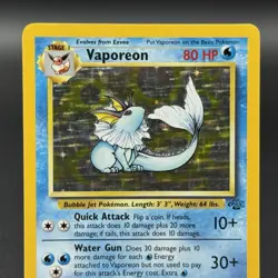 Pokemon Card Vaporeon #12/64 Holo Rare 1999 Jungle Unlimited - Image 2