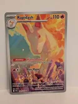 Pokemon TCG Rapidash IR 189/182 Sv10: Destined Rivals Holo Card NM - Image 1
