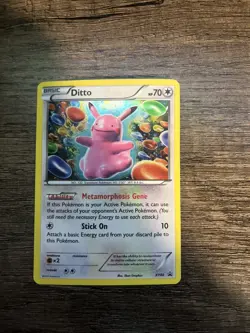 Pokemon TCG XY Black Star Promos Ditto Holo Card XY40 Heavy Played - Image 1