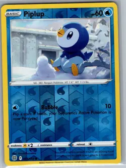 Piplup 035/172 Reverse Holo SWSH09: Brilliant Stars - Pokemon Card - NM - Image 1