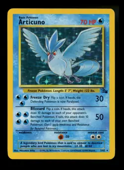 #2 Articuno 2/62 Fossil 1999 Holo Rare WOTC Pokemon Card TCG - Image 1