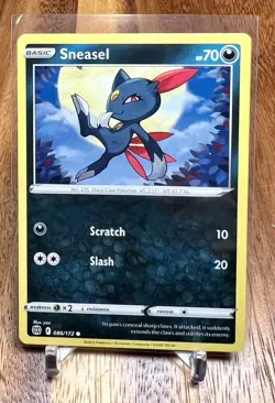 Sneasel 086/172 Non Holo Common Brilliant Stars Pokemon Card NM - Image 1