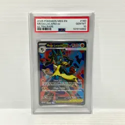 PSA 10 Mega Lucario EX 160/132 - Mega Evolution - Graded Pokemon Card - Image 1