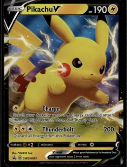 Pikachu V - Promo SWSH: Sword & Shield Promo Cards SWSH061 Lightning Holo Pokemo - Image 1