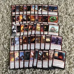 Magic the Gathering 50 Red Rare Card Lot - Image 1
