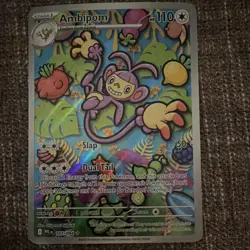 Pokemon Ambipom Full Art Holo 107/094 Illustration Rare Phantasmal Flames 110 HP - Image 1