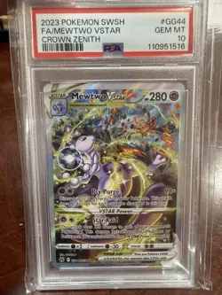 Pokemon Mewtwo VSTAR Crown Zenith Galarian Gallery Ultra Rare Holo GG44 PSA 10 - Image 1