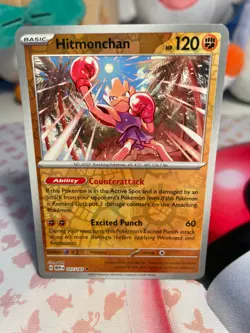 Hitmonchan 107/165 Reverse Holo - Pokemon Scarlet and Violet 151 - Image 1