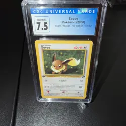 Eevee 55/82 Team Rocket - 1st Ed. Pokemon CGC 7.5 Near Mint+ TCG - Image 1