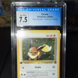 Eevee 55/82 Team Rocket - 1st Ed. Pokemon CGC 7.5 Near Mint+ TCG - Image 2