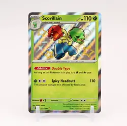 Scovillain - 107/091 Paldean Fates Baby Shiny Holo Rare Pokemon - NM/MINT - Image 1